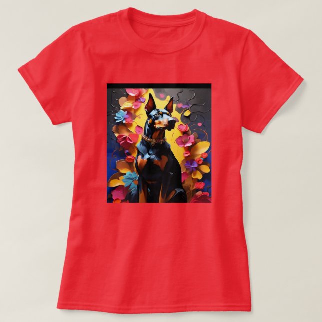 Doberman  Dad Mum T-Shirt (Design Front)