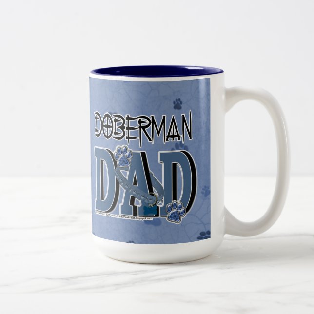 Doberman DAD Two-Tone Coffee Mug (Right)