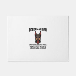 Doberman Dad Vintage Engraving Dog Lover Shirt Des Doormat
