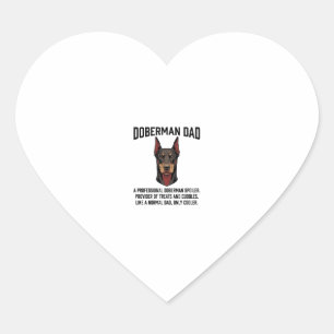 Doberman Dad Vintage Engraving Dog Lover Shirt Des Heart Sticker