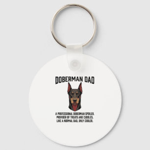 Doberman Dad Vintage Engraving Dog Lover Shirt Des Key Ring
