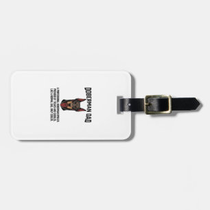 Doberman Dad Vintage Engraving Dog Lover Shirt Des Luggage Tag