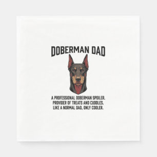 Doberman Dad Vintage Engraving Dog Lover Shirt Des Napkin
