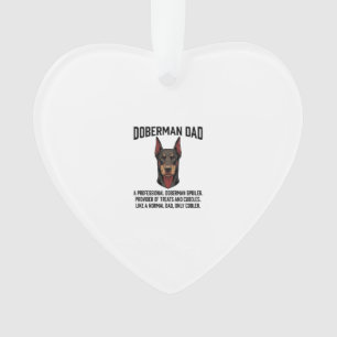 Doberman Dad Vintage Engraving Dog Lover Shirt Des Ornament