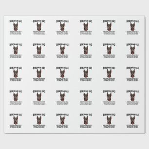 Doberman Dad Vintage Engraving Dog Lover Shirt Des Wrapping Paper
