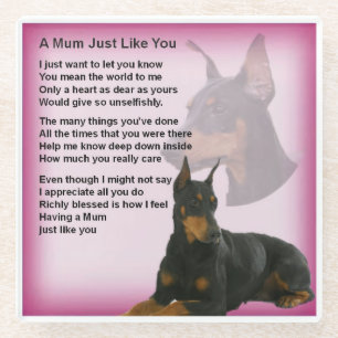 Doberman  Design  Mom Poem Coaster