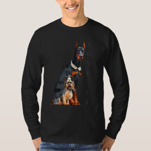 Doberman  Doberman Pinscher Dog Mum Dad Love Pet P T-Shirt