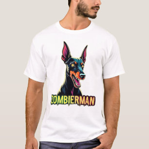Doberman Dobie Doby Dobermann Zombie Dog Halloween T-Shirt