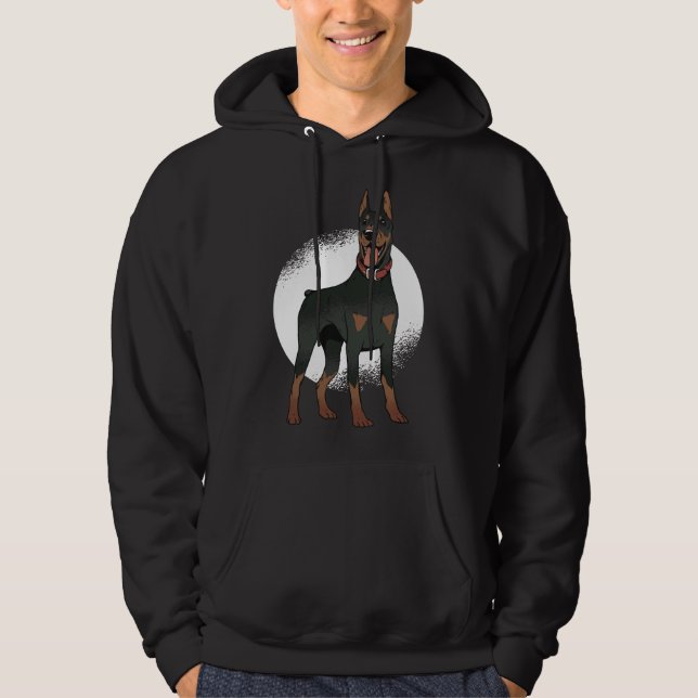 Doberman Dog  982 Hoodie (Front)