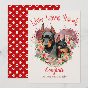 Doberman Dog Adoption, Gotcha Day Card