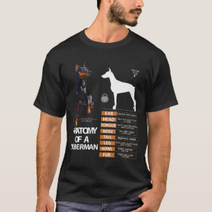 Doberman Dog Anatomy Mum Grandma Men Women Kids    T-Shirt