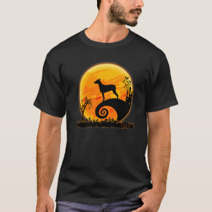 Doberman Dog And Moon  Scary Halloween Costume T-Shirt