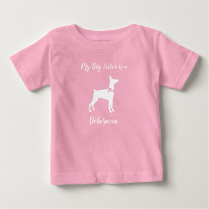 Doberman Dog Baby Shower Puppy Dobie Pinscher Baby T-Shirt