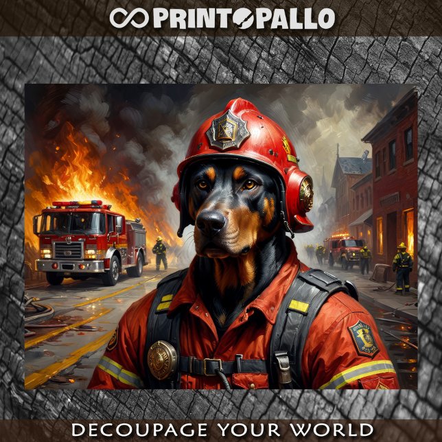 Doberman dog breed as Firefighter Tissue Paper (Creator Uploaded)