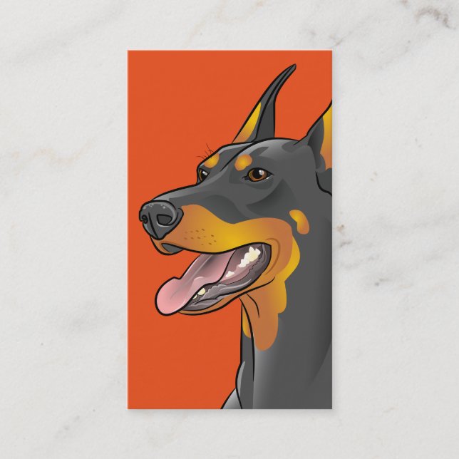 Doberman Dog Breed Customisable Business Cards (Front)