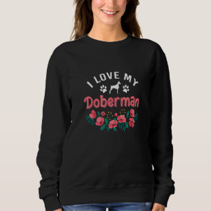 Doberman Dog For Women Cute Doberman Dog Pet Chri Sweatshirt