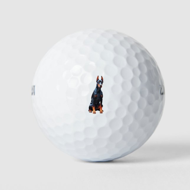 DOBERMAN DOG GOLF BALLS (Front)