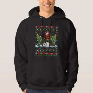 Doberman Dog Lover Xmas Ugly Santa Hoodie