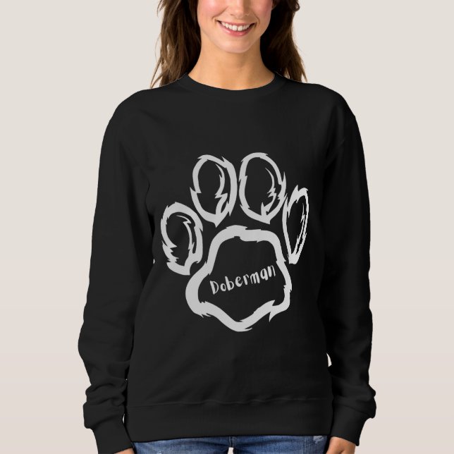 Doberman Dog Paw  1097 Sweatshirt (Front)