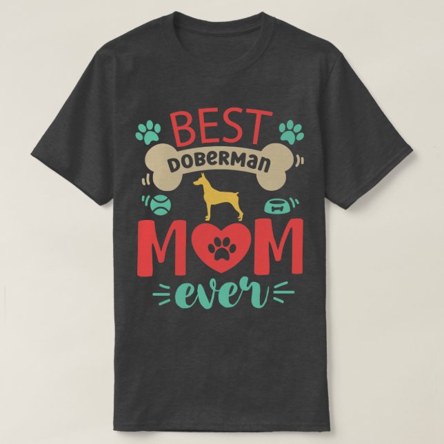 Doberman Dog T-Shirt (Design Front)