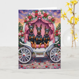 Doberman Dog Valentine's Day Card