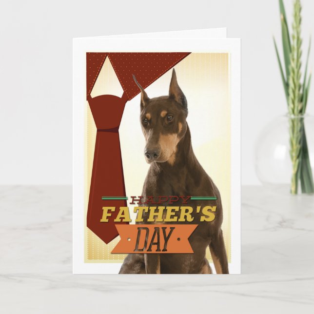 Doberman Father's Day Card (Front)