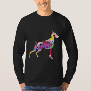 Doberman Flower Doberman Doberman Funny Dobermans  T-Shirt