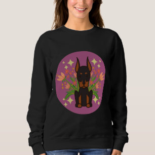 Doberman Flowers 1150 Sweatshirt