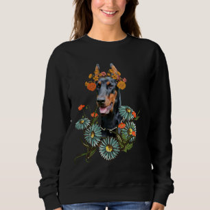 Doberman Flowers 1151 Sweatshirt