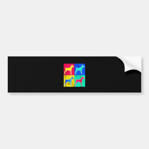 Doberman Gift Doberman Colourful Bumper Sticker