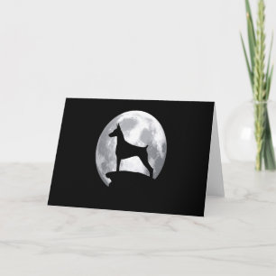 Doberman Gift   Doberman Moon Card