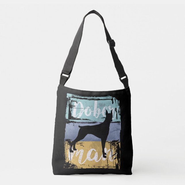 Doberman Gift - Vintage Retro Doberman Dog Crossbody Bag (Front)