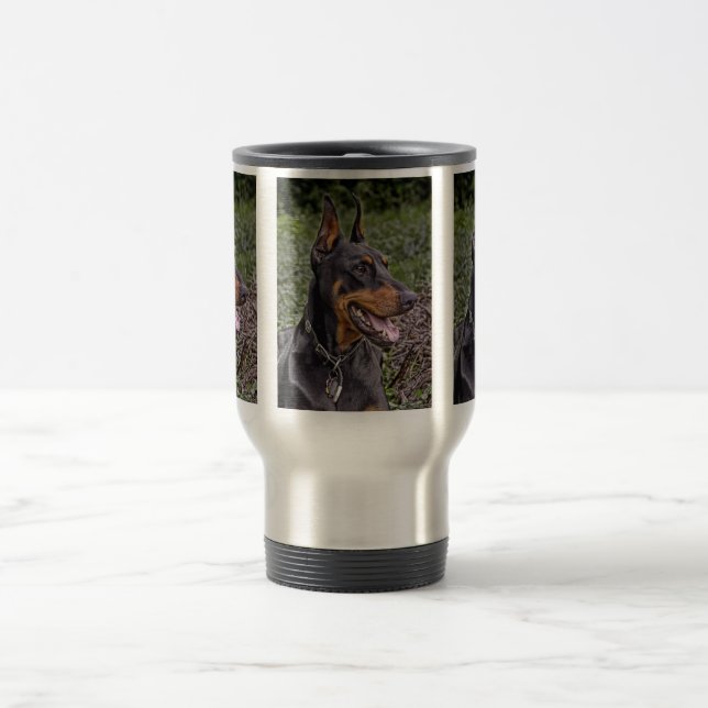 Doberman Glee! Travel Mug (Center)