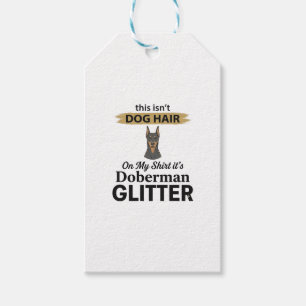 Doberman Glitter Funny Dog Lover Vintage Design_1 Gift Tags
