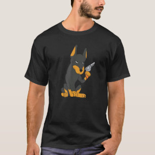 Doberman Gun Revolver T-Shirt