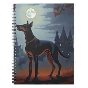 Doberman Halloween Scary Notebook