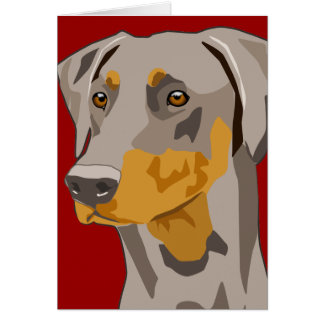 Doberman Head, Fawn, Uncropped