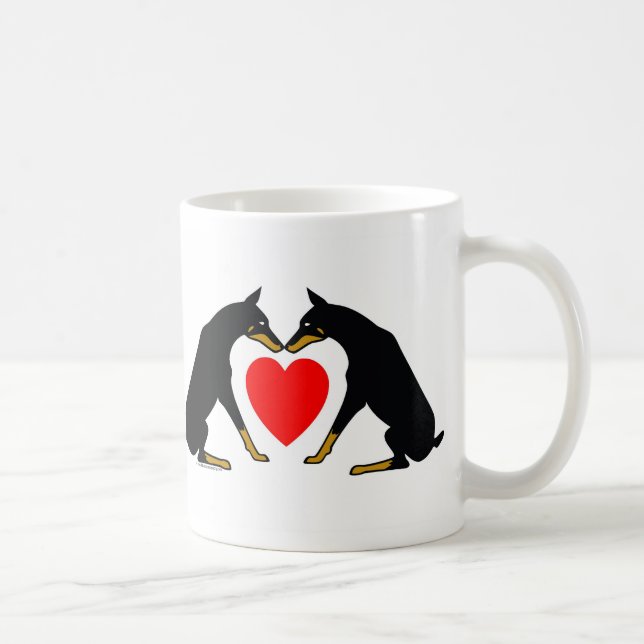 Doberman Heart Coffee Mug (Right)