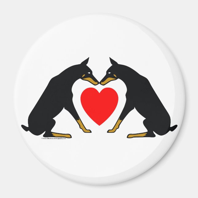 Doberman Heart Magnet (Front)