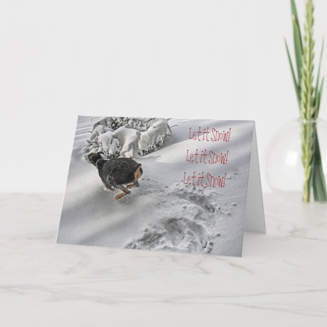 Doberman Holiday Bliss Greeting Card (Front)