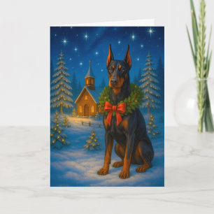 Doberman Holiday Card