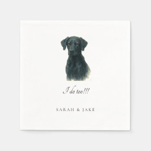 Doberman Lab III Custom Pet Wedding Napkins