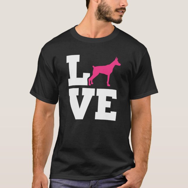 Doberman Love 1 T-Shirt (Front)