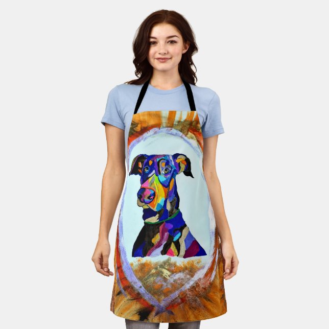 Doberman Love Apron (Worn)
