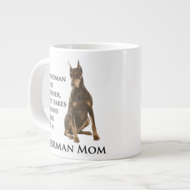 Doberman Mum Jumbo Mug (Front Left)