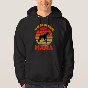 Doberman Mum Mama Mother's Day Dog Retro Hoodie