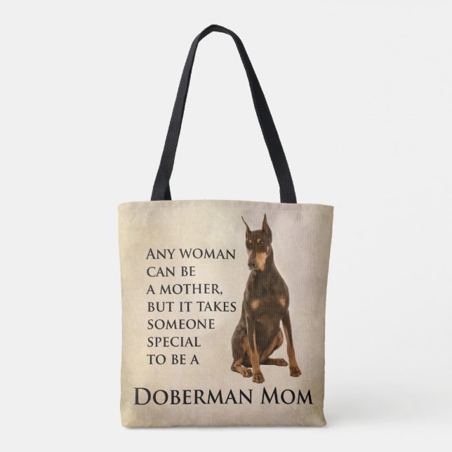 Doberman Mum Tote (Back)