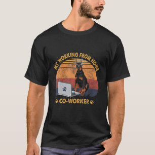 Doberman My Working From Home Co Worker Vintage T-Shirt