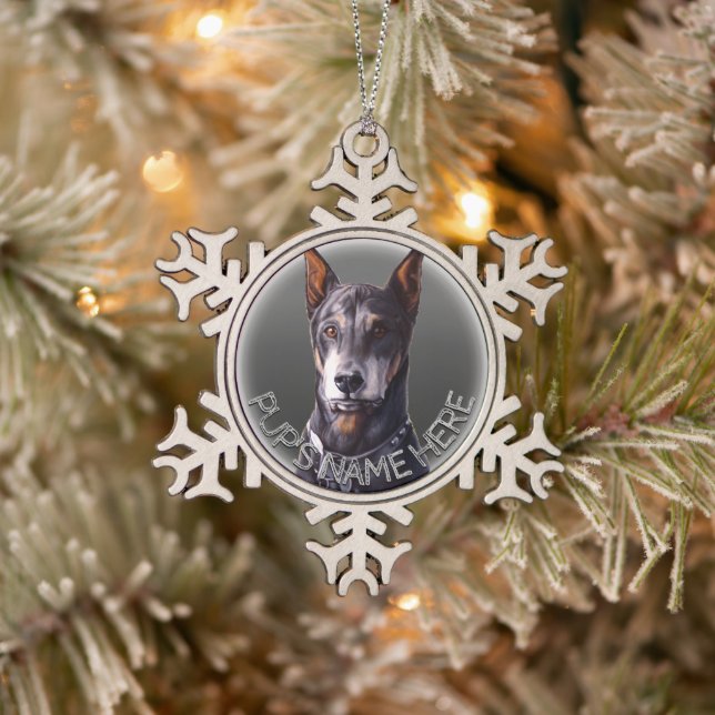 Doberman Ornament Personalised Dog Decoration (Tree)