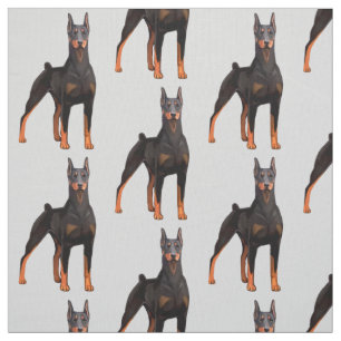 Doberman Painting Fabric